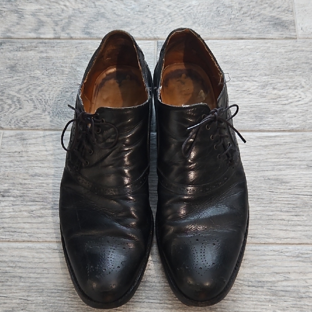 Alexander McQueen Black Leather Oxfords